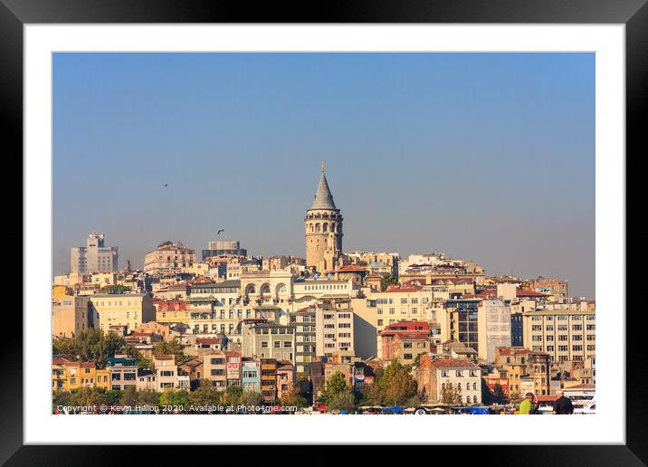 View over Beyoğlu, Istanbul Framed Mounted Print by Kevin Hellon