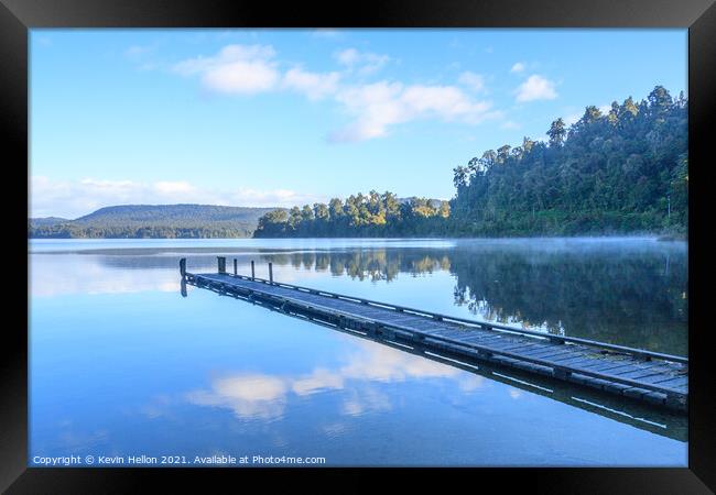 Lake Mapourika,  Framed Print by Kevin Hellon
