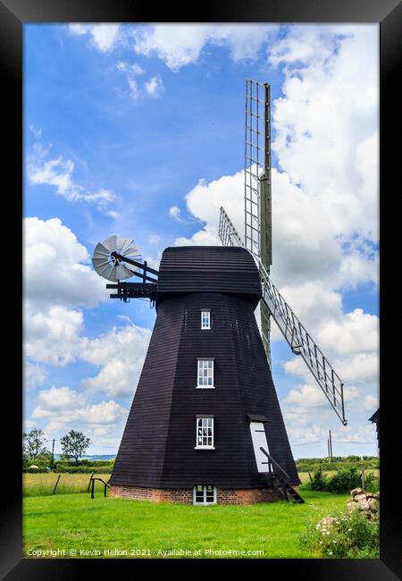 Lacey Green windmill Framed Print by Kevin Hellon