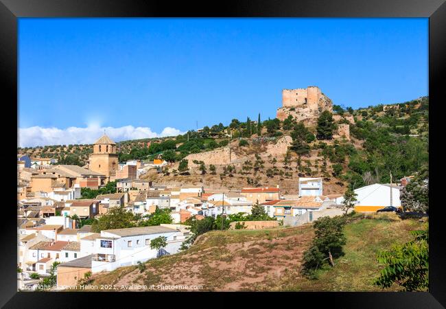 Castle, Huelma, Jaen Province, Spain Framed Print by Kevin Hellon