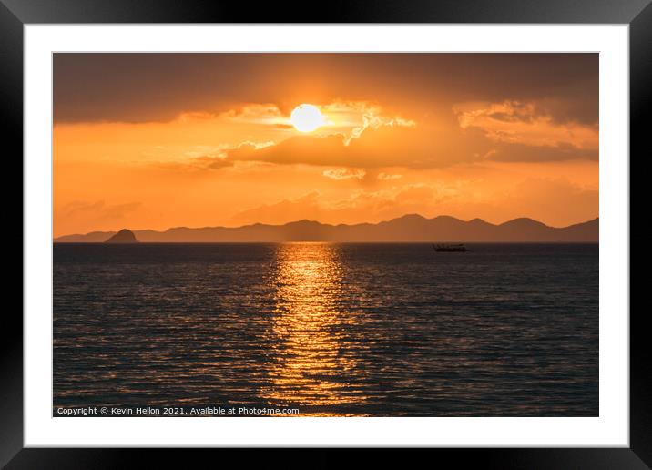 Krabi sunset Framed Mounted Print by Kevin Hellon