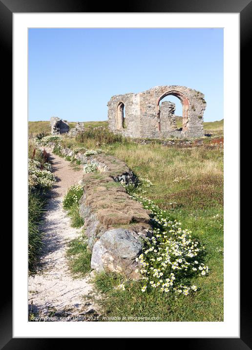 Church ruins Framed Mounted Print by Kevin Hellon