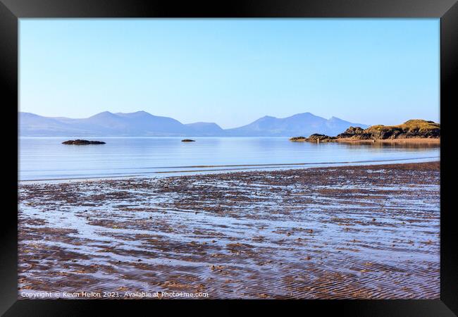 Looking across the Menai Straits Framed Print by Kevin Hellon