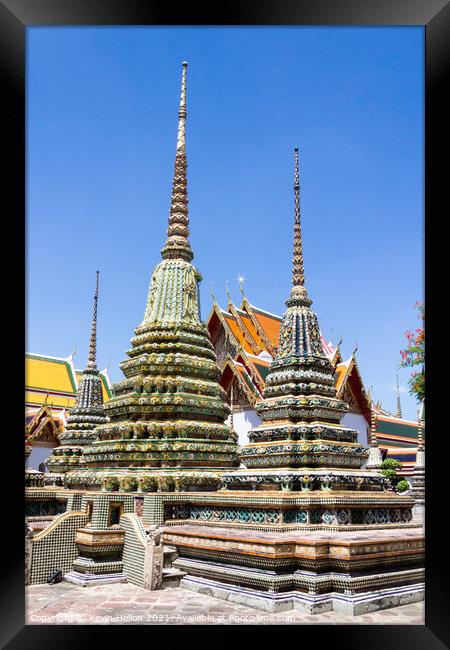 Wat Po, Wat Pho, Bangkok, Thailand Framed Print by Kevin Hellon