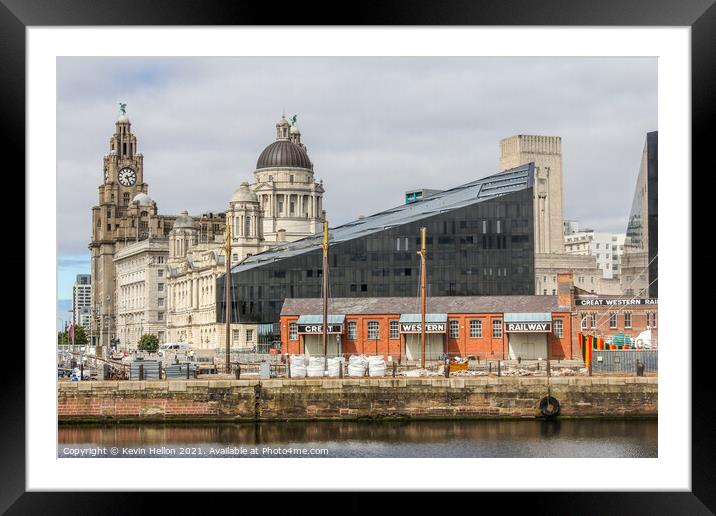 View from Canning dock  Framed Mounted Print by Kevin Hellon
