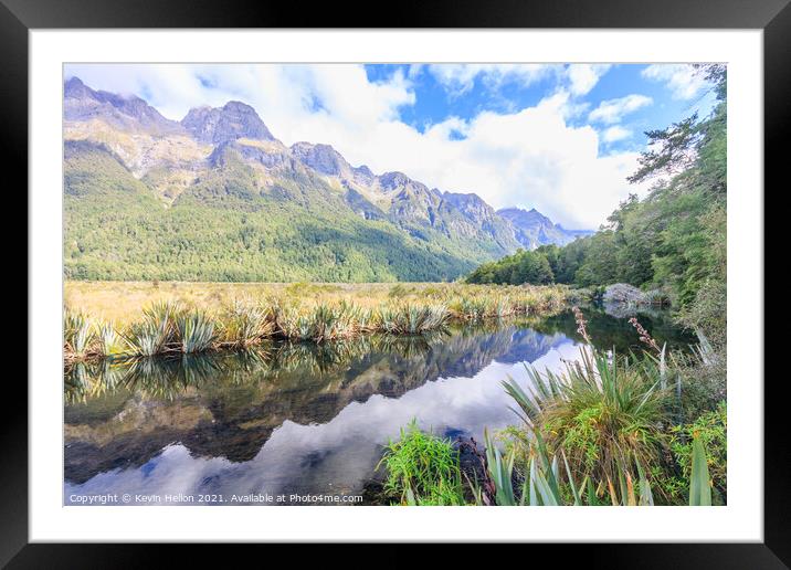 Mirror lakes Framed Mounted Print by Kevin Hellon