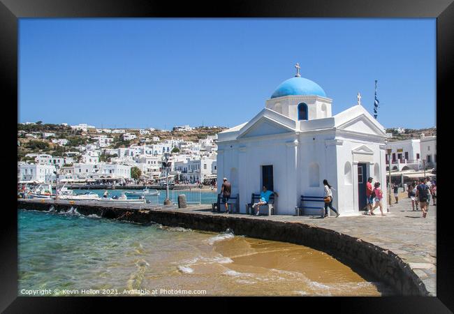 Church on the harbour  Framed Print by Kevin Hellon