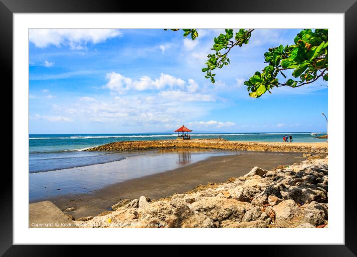 Sanur beach, Bali, Indonesia Framed Mounted Print by Kevin Hellon