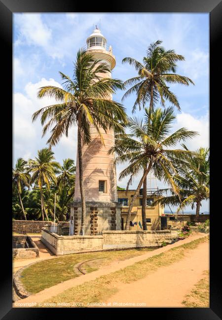 Galle Fort Lighthouse, Sri Lanka Framed Print by Kevin Hellon