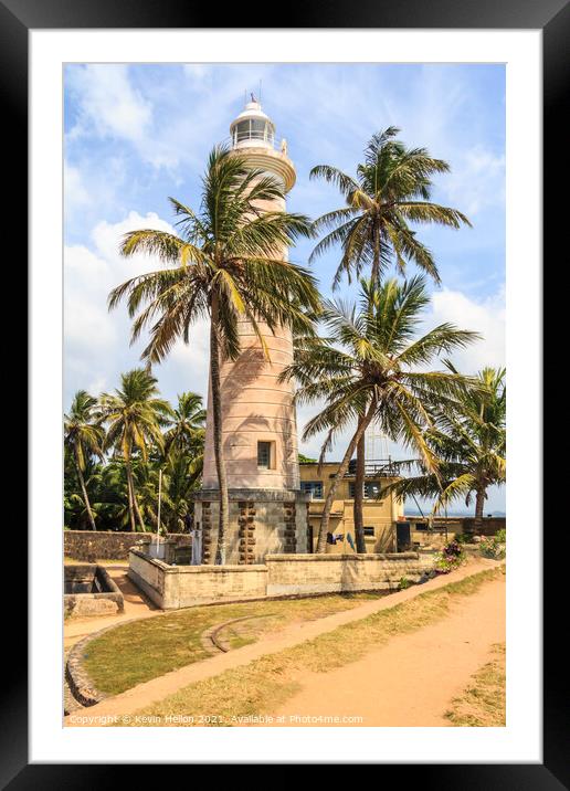 Galle Fort Lighthouse, Sri Lanka Framed Mounted Print by Kevin Hellon