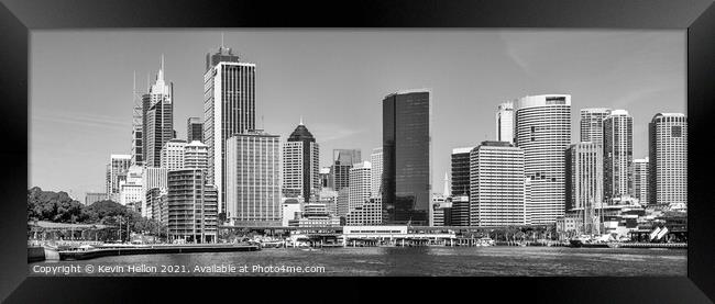Panoramic view of the Central Business District  Framed Print by Kevin Hellon