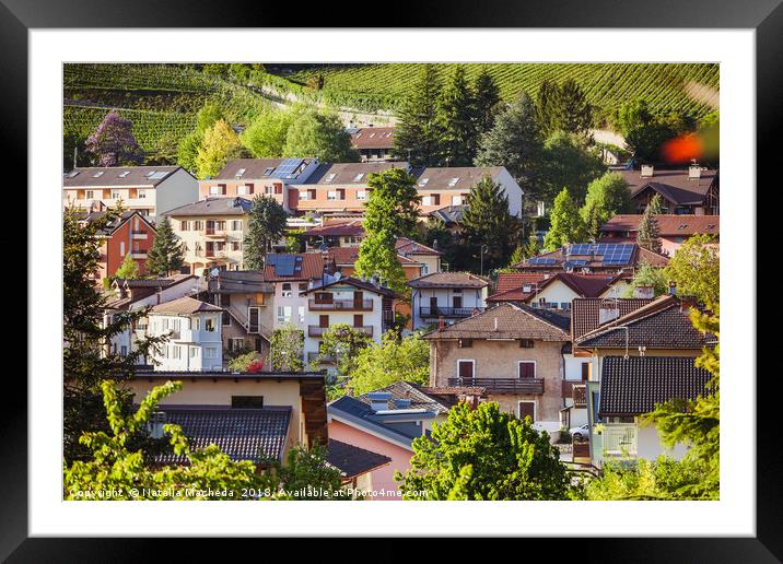Alpine town in summer light Framed Mounted Print by Natalia Macheda