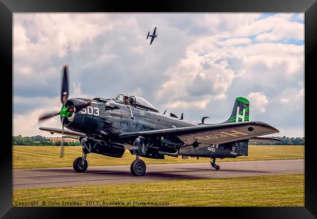 Douglas AD-4NA Skyraider 1269222 G-RADR Framed Print by Colin Smedley