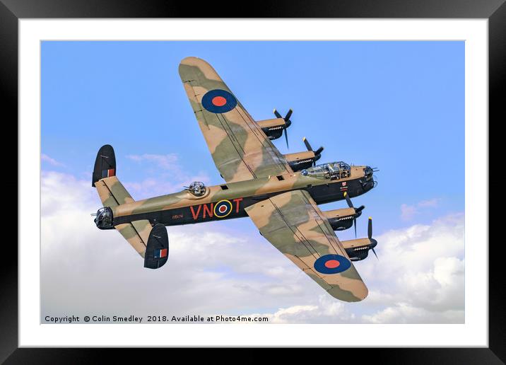 Avro Lancaster B.1 PA474 VN-T "Leader" Framed Mounted Print by Colin Smedley
