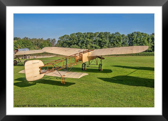 1909 Blériot Type XI G-AANG Framed Mounted Print by Colin Smedley