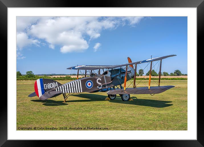 Bristol F.2b Fighter D8084/S ZK-BRI Framed Mounted Print by Colin Smedley