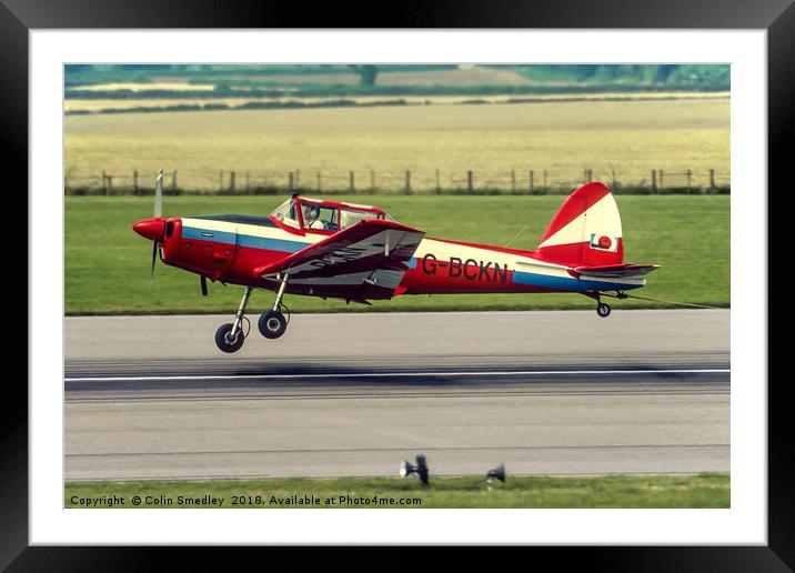 DHC-1A Supermunk G-BCKN Framed Mounted Print by Colin Smedley