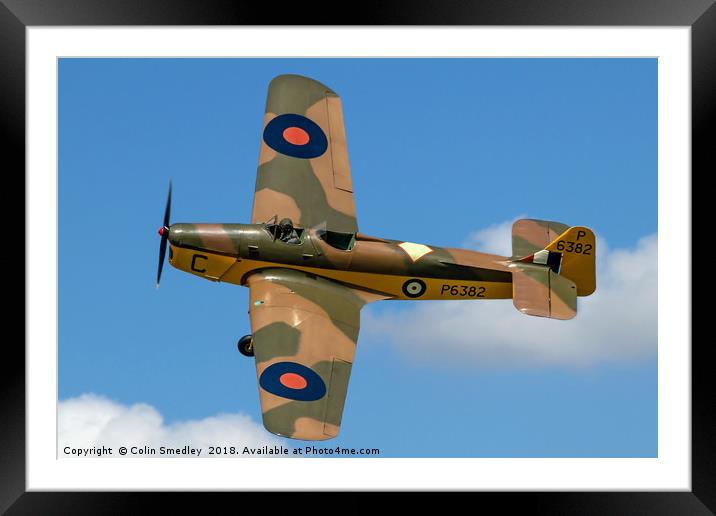 Miles Magister I P6382/C G-AJRS Framed Mounted Print by Colin Smedley