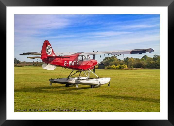 Aviat A-1 Husky amphibian G-WATR Framed Mounted Print by Colin Smedley