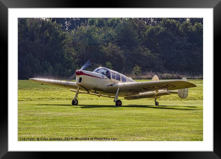 Miles M38 Messenger 2A G-AKBO Framed Mounted Print by Colin Smedley