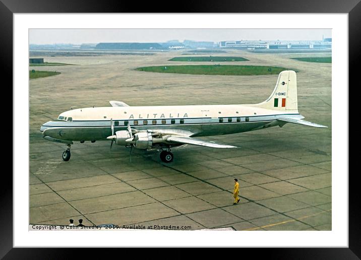 Douglas DC-6 I-DIMC Framed Mounted Print by Colin Smedley