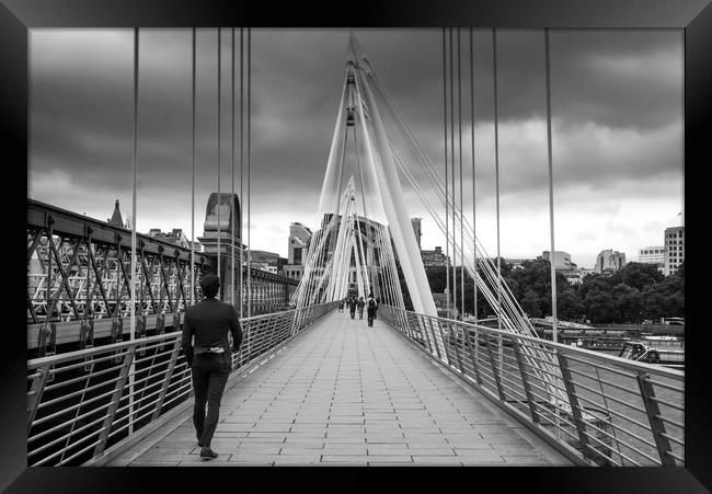 Lonely Walk Framed Print by Richard Jones