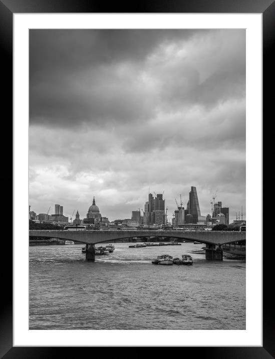 The River City Framed Mounted Print by Richard Jones