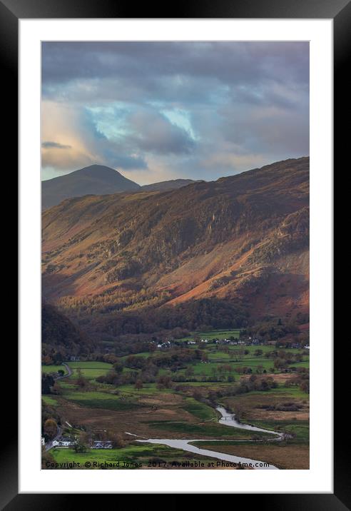 Watendlath Valley Framed Mounted Print by Richard Jones