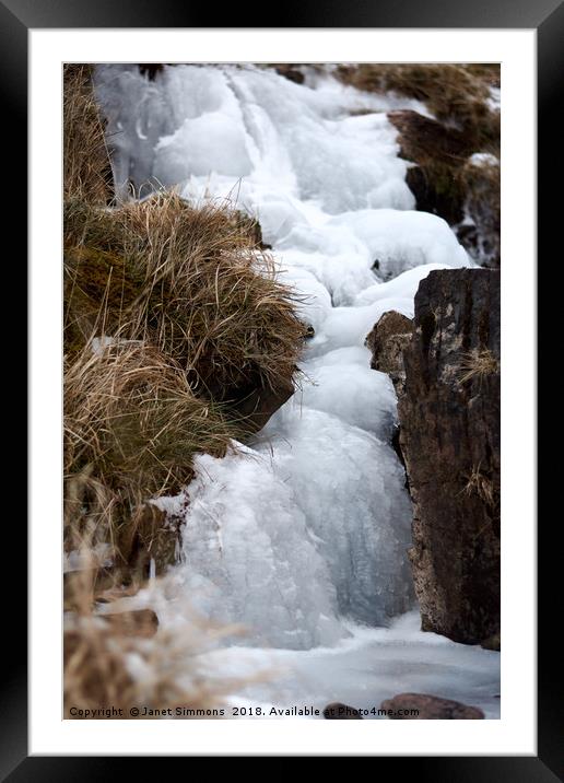 Frozen Waterfall Beacon Framed Mounted Print by Janet Simmons