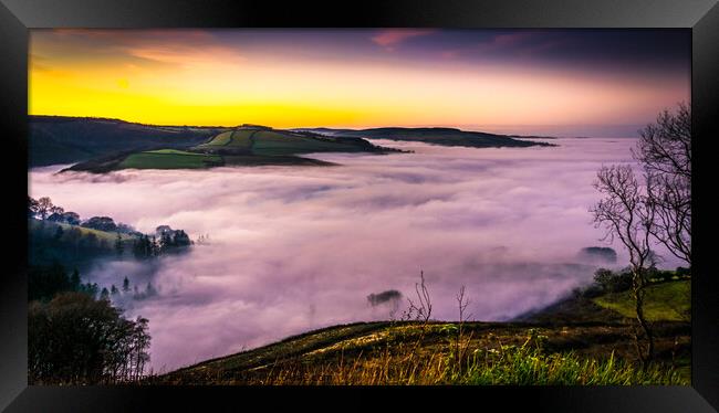Exmoor Cloud Inversion Framed Print by Mike Lanning
