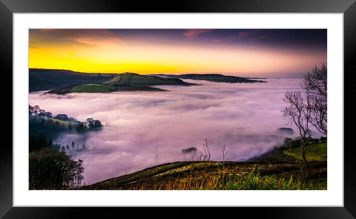 Exmoor Cloud Inversion Framed Mounted Print by Mike Lanning