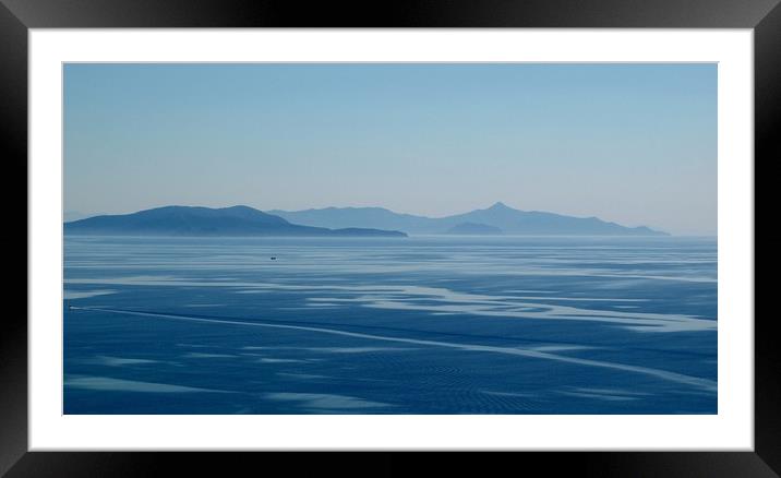 Aegean Blues        Framed Mounted Print by Mike Lanning