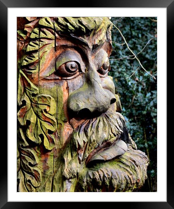 The Green Man Framed Mounted Print by Mike Lanning