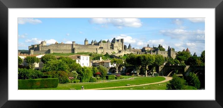 Carcassonne, Languedoc Framed Mounted Print by Mike Lanning