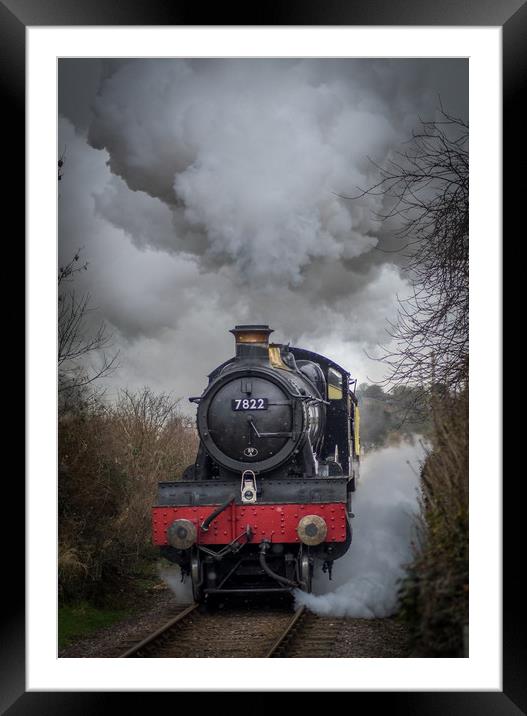 GWR 7822 'Foxcote Manor'  Framed Mounted Print by Mike Lanning