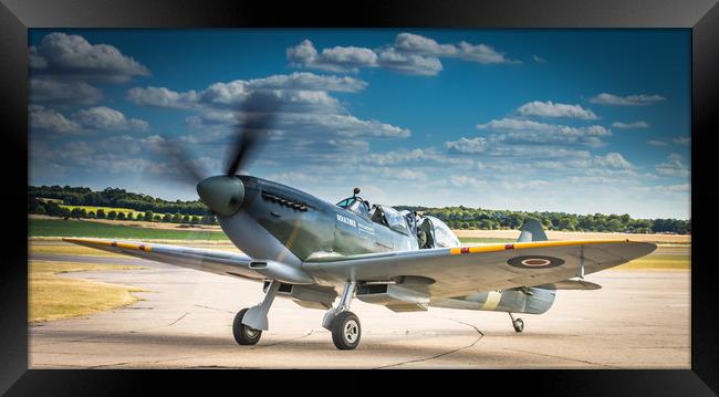 Spitfire MkIX Framed Print by Mike Lanning