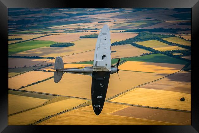 Spitfire MkI in flight Framed Print by Mike Lanning