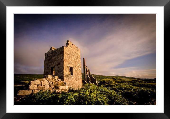 Carn Galver Engine House Framed Mounted Print by Mike Lanning