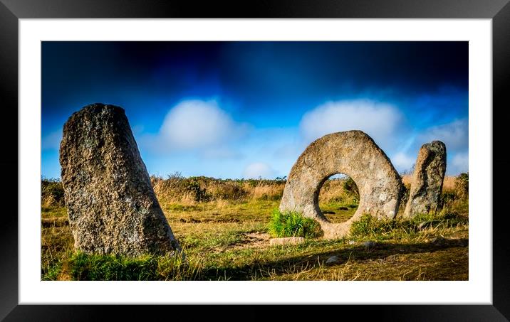 Men-an-Tol Framed Mounted Print by Mike Lanning