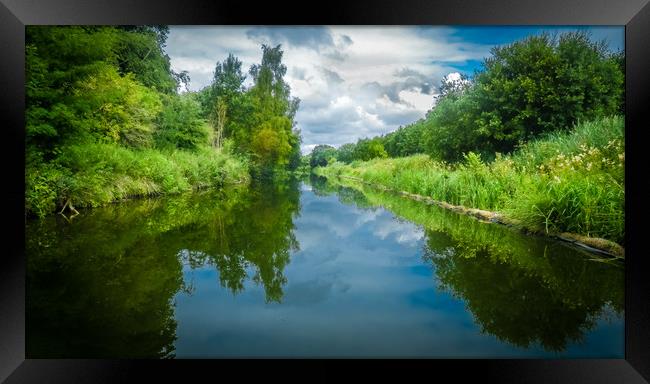 Reflections on the Kennet and Avon Framed Print by Mike Lanning