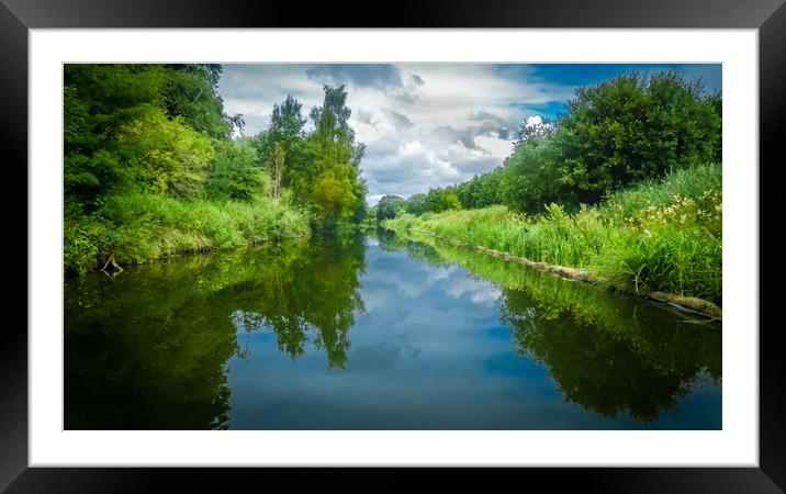 Reflections on the Kennet and Avon Framed Mounted Print by Mike Lanning