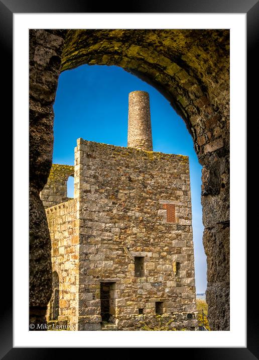 Wheal Peevor Engine House Framed Mounted Print by Mike Lanning