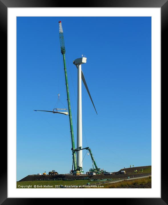 Wind Turbine Blade Installation Framed Mounted Print by Bob Walker