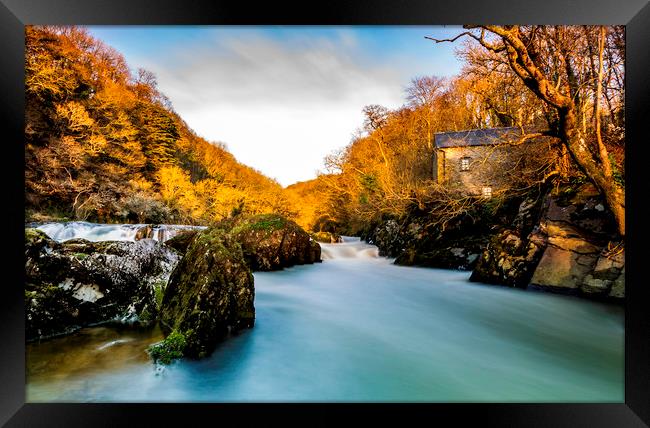 Cenarth Falls Framed Print by Mal Spain