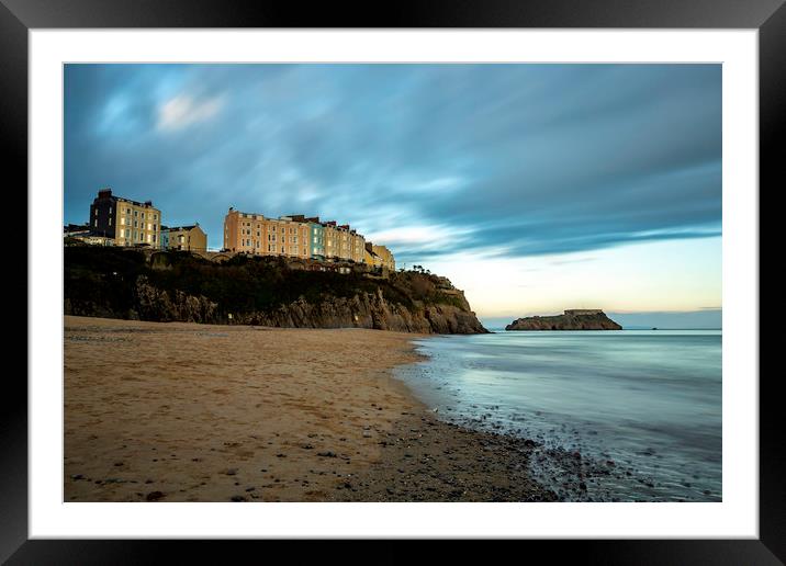 South Beach Tenby Framed Mounted Print by Mal Spain