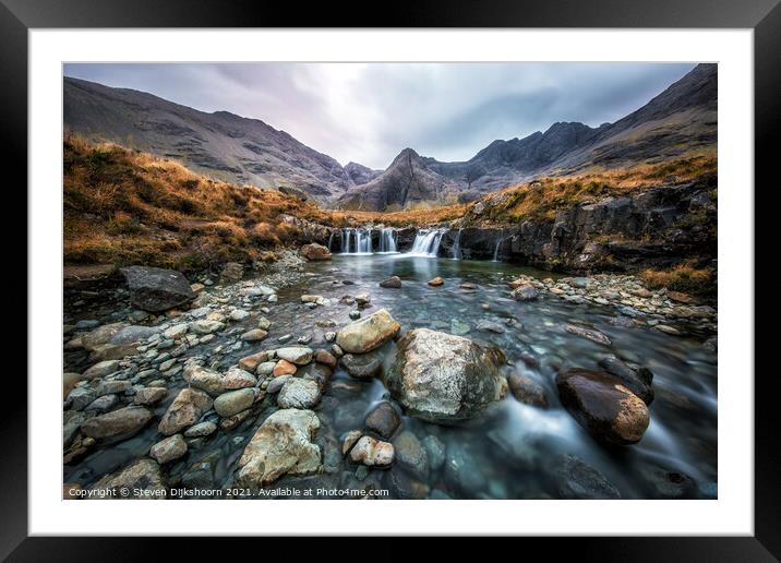 The Fairy Pools a true magical experience Framed Mounted Print by Steven Dijkshoorn