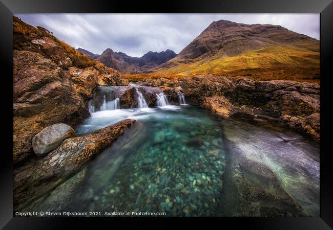 Fairy pools in Scotland Framed Print by Steven Dijkshoorn