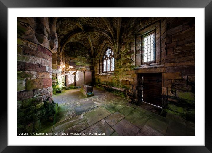 Jedburgh Abbey historic environment in Scotland Framed Mounted Print by Steven Dijkshoorn