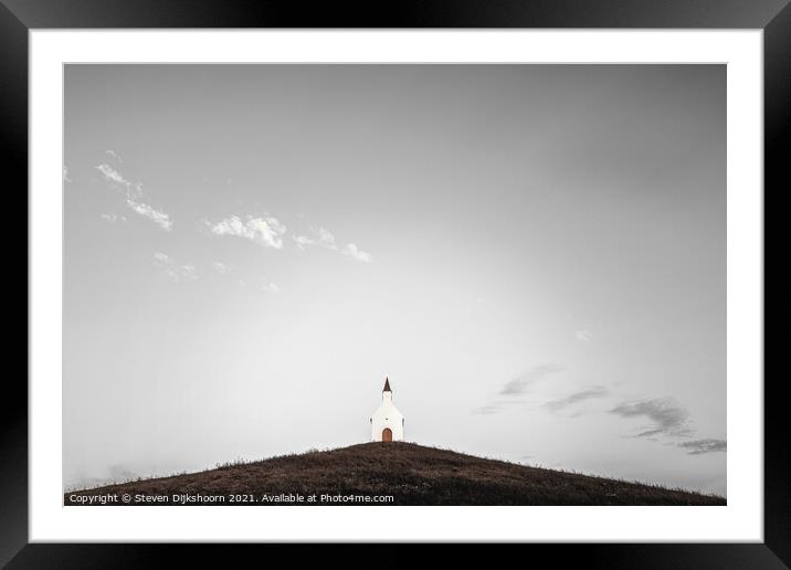 House of god on a hill Framed Mounted Print by Steven Dijkshoorn