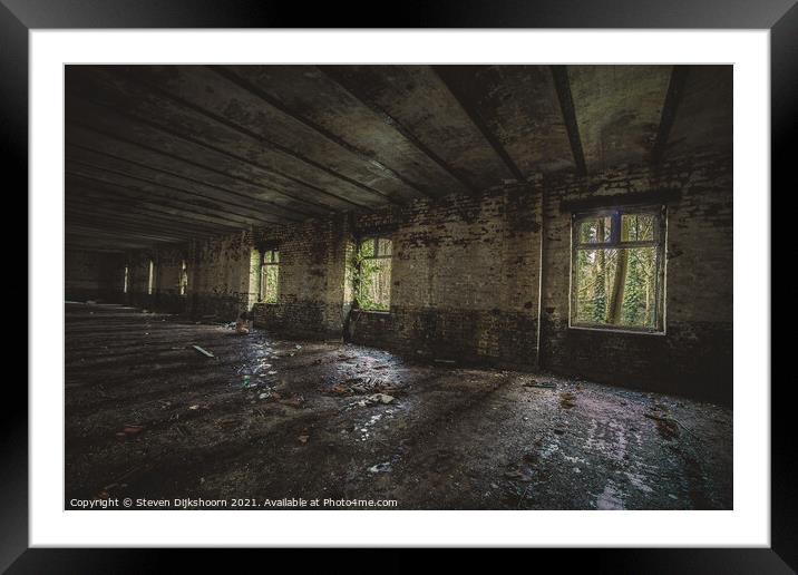 Old abandoned building in Belgium Framed Mounted Print by Steven Dijkshoorn